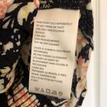 Free People NWT Black Floral Tie Back Crop Top Size L Photo 8