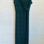 Covington  Petite Green Maxi Dress MP Sleeveless Faux Wrap Tie Waist Long Photo 1