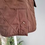 Talbots  Women's Brown Diamond Quilted Button Up Vest Size M Photo 4