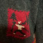 Vtg Y2K snowflake winter zip down cardigan Size L Photo 4