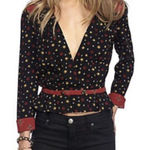 Free People  Where We Roam Surplice Wrap Front Top Photo 0