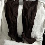 Charles by Charles David sophisticated knee-high boots, in dark brown suede, high heels Photo 0