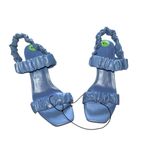 Nine West NEW RUCHED STRAP DUSTY BLUE DRESS SANDAL 9.5 Photo 5