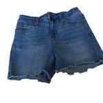 Seven7 Blue Denim Cutoff Shorts Mid Rise Raw Frayed Hem Jean Shorts 4 comfy fit Photo 4