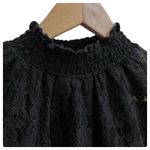 Ultra Pink  Black Lace Overlay Mock Neck Long Sleeve Blouse Size Large Whimsigoth Photo 7