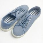 Vionic Brinley Dusty Blue Suede Orthotic Lace Up Low Top Sneakers, Size 9 Photo 0