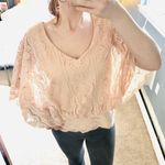 Beyond vintage lace peach deep v top Photo 1