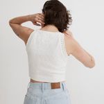Madewell Crochet-Trim Crop Sweater Tank in Lighthouse White Size S NWT Photo 7