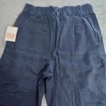Knox Rose ‎ Women Medium Cropped Cuffed Blue Pants Photo 9