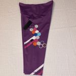 NEW! $78 SCOUT DESIGNS Geometric Hexagonal Capri Crop Leggings S Purple Photo 5