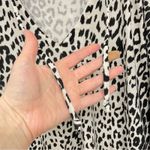 Chaser  Black & White Animal Print Pullover Hoodie Sweater Womens M Leopard Top Photo 4