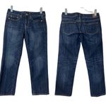 American Eagle Women's Boy Fit Crop 8" Mid Rise Dark Denim Wash Jeans Size 0 Photo 5