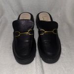 Lulus Jeano Black Lug Sole Slide-On Loafers Photo 0