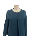 APC A.P.C. Dress Shift Box Pleat Flared Sleeve Wool Teal Blue Size 38 US 4 6 Photo 1
