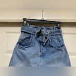 We The Free  East of Eden Paper Bag High Waist Jean Mini Skirt Size 24 Photo 3