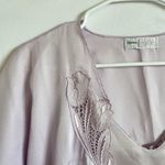 VTG Cinema Etoile Womens Robe Tie Front Purple Embroidered Floral Sz M With Cami Size M Photo 10