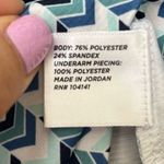 Lady Hagen  Golf Shirt Long Sleeve Blue Green White Geometric Pattern Size Small Photo 10