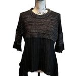 Altar'd State Altar’d State Crochet Sweater Black Medium Whimsical Hi Lo Gothic Edgy Photo 0