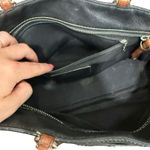 Coach Vintage 00s Y2K  Black Pebbled Leather Chelsea Handbag Brown Straps Purse Photo 15