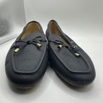 Talbots Womens Navy Pebbled Leather Bow Detail Driving Loafer Shoes 11 Photo 1