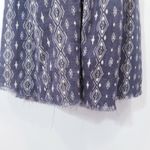 Z & L Europe Milena Maxi Dress Printed Cutout Tassels Frayed Hem 100% Cotton Gray Size L Photo 14