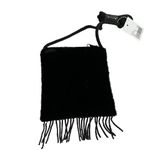 Velvet Beaded Leopard Mini Crossbody Shoulder Bag Black Photo 2