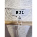 525 America Cut Out Cardigan Sweater Medium Bleach White Distressed Look NWT Photo 4