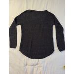 a.n.a Black Sweater Metallic Knit V Neck Medium Fancy Holiday Dark Academia Photo 4