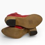 Charles Albert NWOB  Red Western Cowboy Ankle Boots Vegan Leather Womens US 11 Photo 7