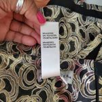 Doncaster Black & Gold Metallic Dressy Circle Skirt Size 8 NWT Photo 7