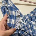 Arizona Jeans Vintage Arizona Blue Plaid Button-Up Corset Women's Top Photo 3