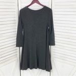 Lou & grey Knit Long Sleeve A line Shift Dress Gray Small Photo 7