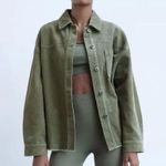 ZARA Corduroy Shacket Jacket in Green Size Small Photo 0