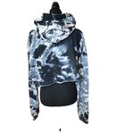 Chemistry Black & White Monochrome Cropped Tie-Dye Hoodie | XL Streetwear Style Photo 2