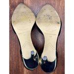 Enzo Angiolini  Black and Gold Leather Ankle Strap Heels Size 8.5 EUC!!! Photo 5