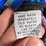 Vintage Wilroy Rare Purple Blue Floral Paisley Satin Long Sleeve Blouse Size 10 Photo 6