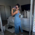 Abercrombie & Fitch  Denim Column Midi Dress Photo 3