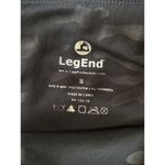 Leg End Black Camo Band Waist Ankle Leggings Size Small Logo Pockets Photo 3
