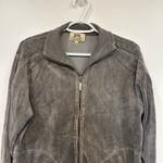 Juicy Couture  Vintage Track Jacket Medium Made USA Gray Velour Y2K Zip Up Photo 2