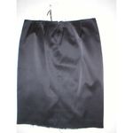 New NWT $498 Womens Black Silk Fringe Skirt Worth NY 8 York Metallic Silver Photo 7