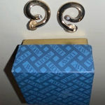 Avon Gold Plated 1/2” Semicolon With A CZ At The End Of Each In Box Photo 0