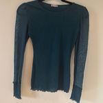 Free People  Long Sleeve Ribbed and Mesh Top Photo 0