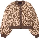 Jordan  Women’s Elephant Pattern Full Button Palomino Cardigan Photo 3