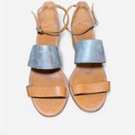 Madewell  Warren Metallic Silver Leather Block Heel Sandal Photo 3