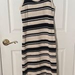 Striped Black and Cream Knit Dress freshman 1996 medium Photo 0
