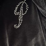 Victoria's Secret  Velour Hoodie Sweatshirt Size XL Black Full Zip Rhinestone Photo 13