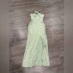 Topshop Light Green Halter Maxi Dress Photo 3