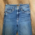 MOTHER THE INSIDER CROP STEP CHEW WASH DANCING ON COALS Hi Rise Kick Flare Ankle Blue Size 25 Photo 9