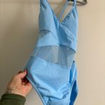 Bleu Rod Beattie NWT Women's Don’t Mesh with Me V-Neck One-Piece in Skyline 12 Photo 4