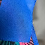 Vintage Plaid Scarf Rectangular‎ Long Blue Pink Teal Black 12" x 53" Classic Photo 5